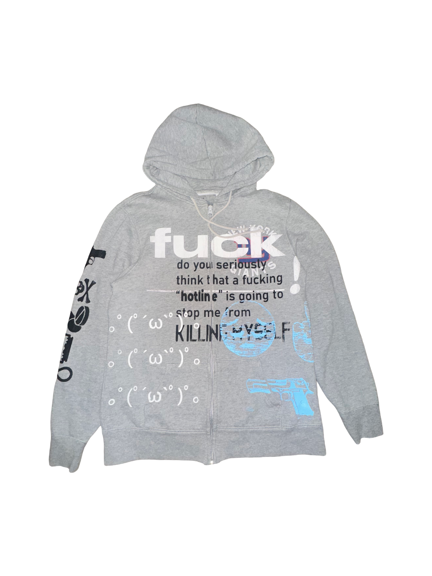 hotline hoodie grey (medium)