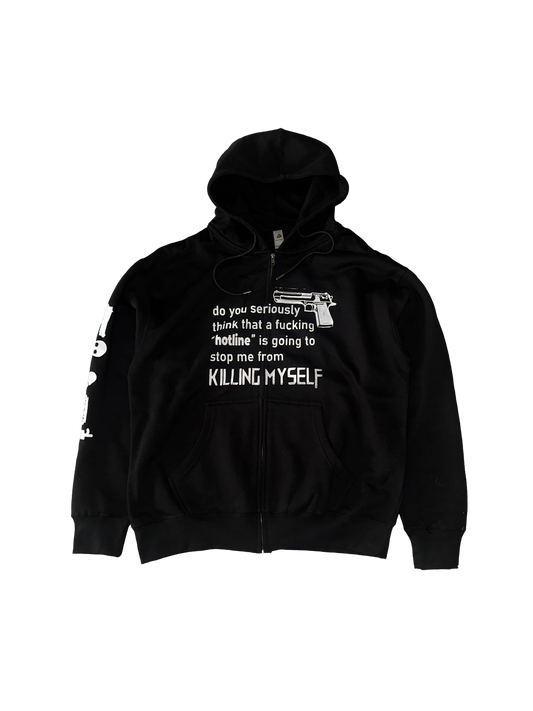 hotline hoodie black (large)