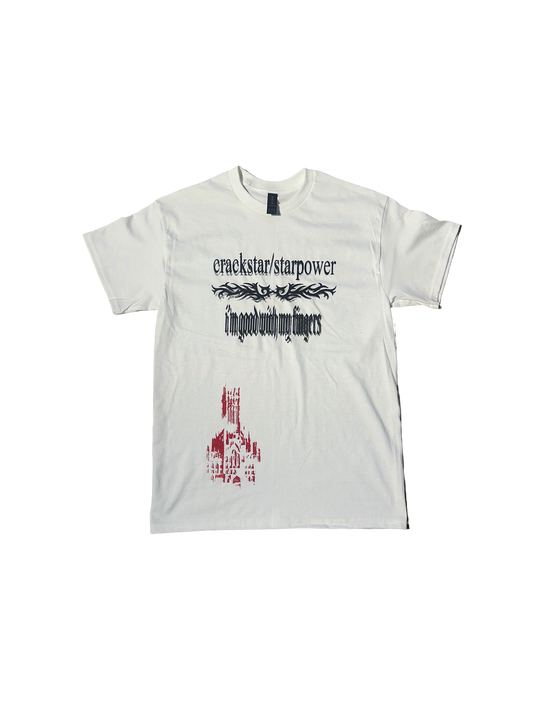 crackstar/starpower shirt white (medium)