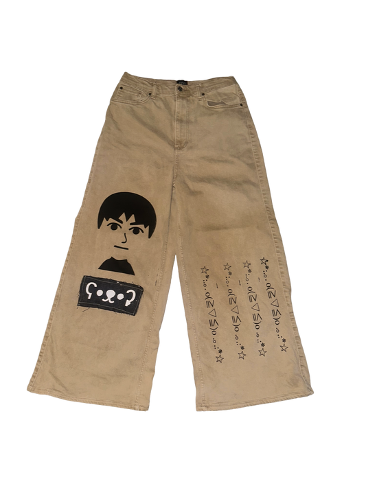 Mii baggy jeans beige (size 31)